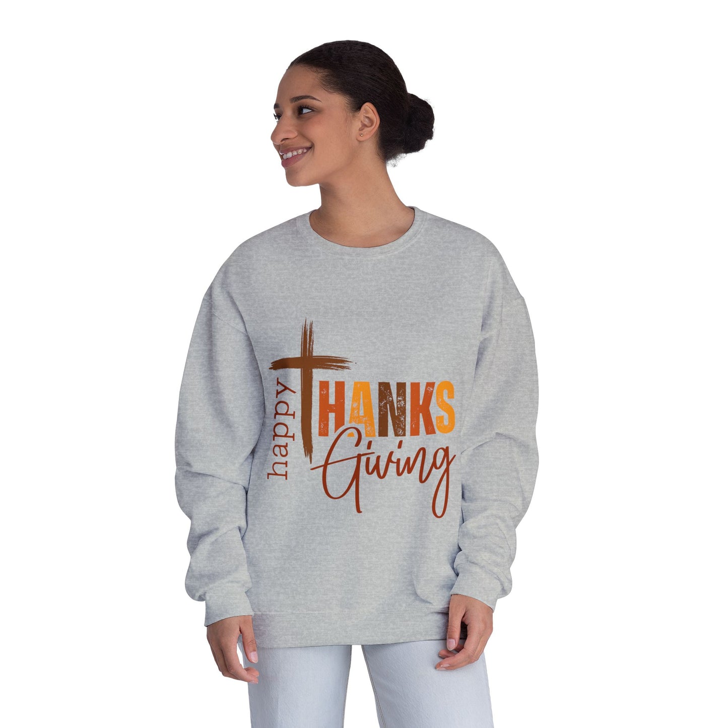 Thanksgiving Crewneck Sweatshirt Happy ThanksGiving Fall Graphic Shirt