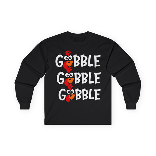Thankful 'Gobble Gobble Gobble' Long Sleeve Tee