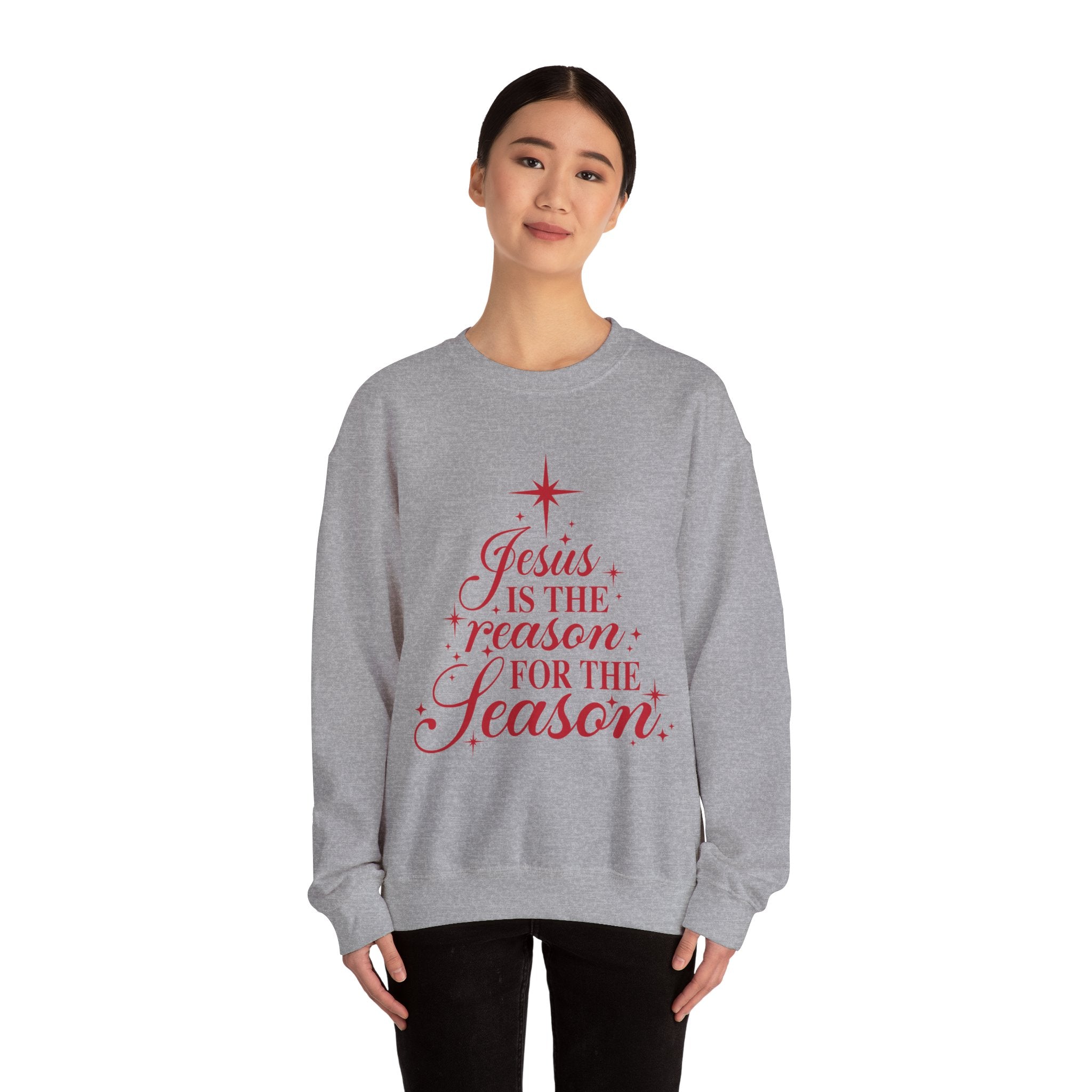 Christmas Sweatshirt — "Jesus Is the Reason for the Season" Crewneck