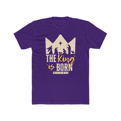 The King Is Born Christmas Tee Shirt (Matthew 2:11)  Holiday Apparel