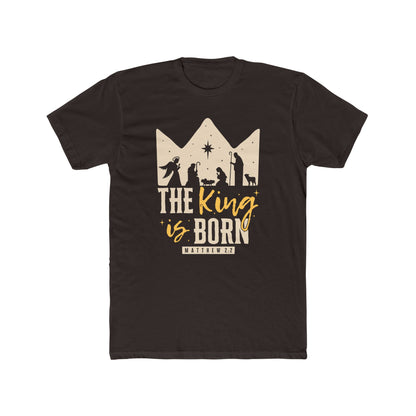 The King Is Born Christmas Tee Shirt (Matthew 2:11)  Holiday Apparel