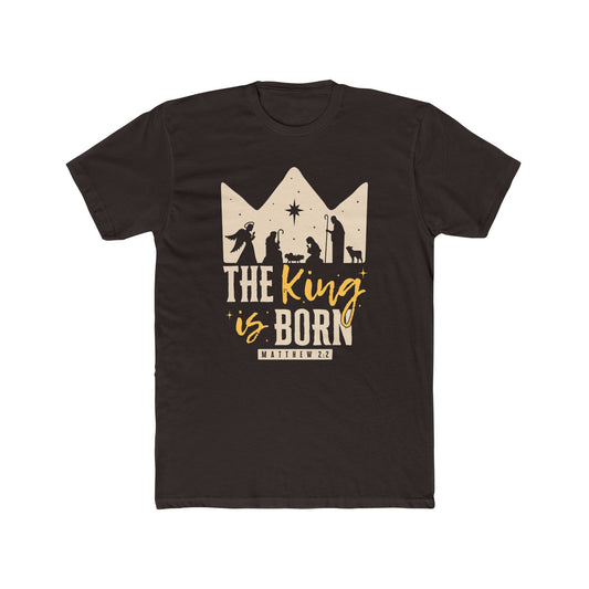The King Is Born Christmas Tee Shirt (Matthew 2:11)  Holiday Apparel