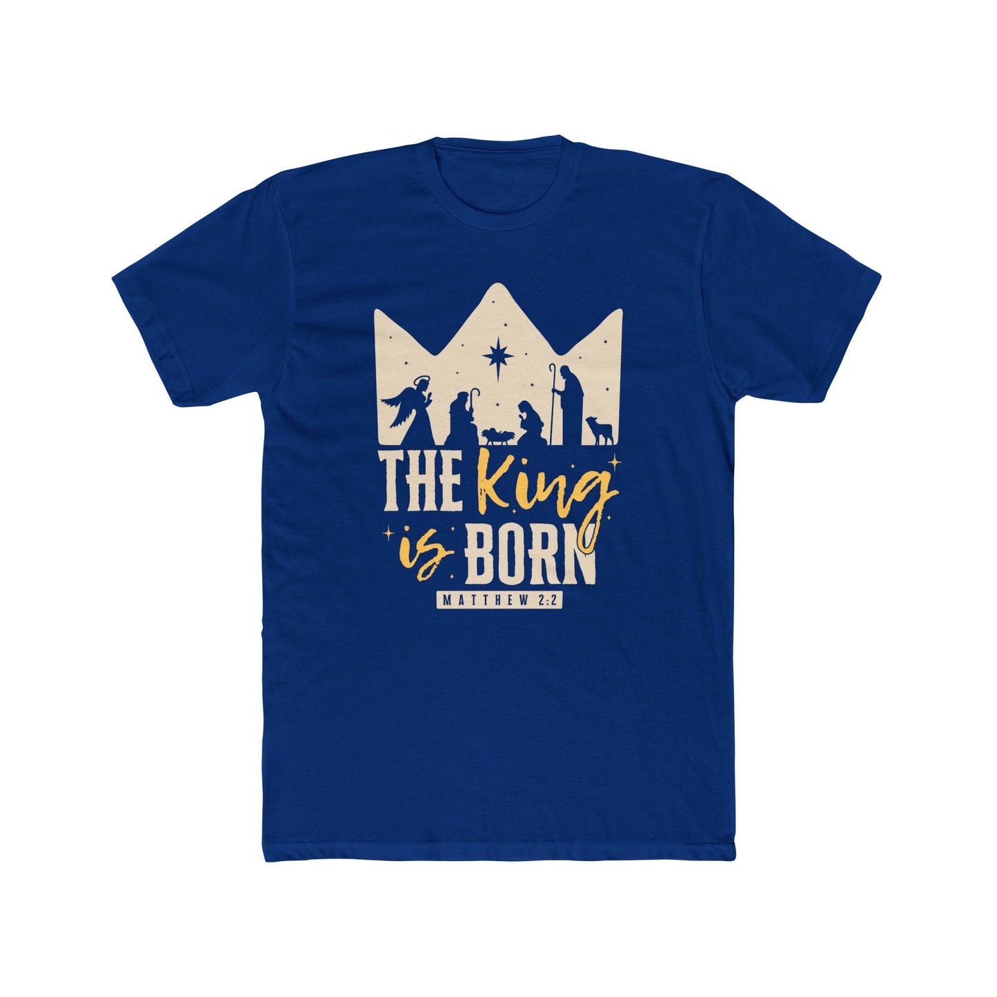 The King Is Born Christmas Tee Shirt (Matthew 2:11)  Holiday Apparel