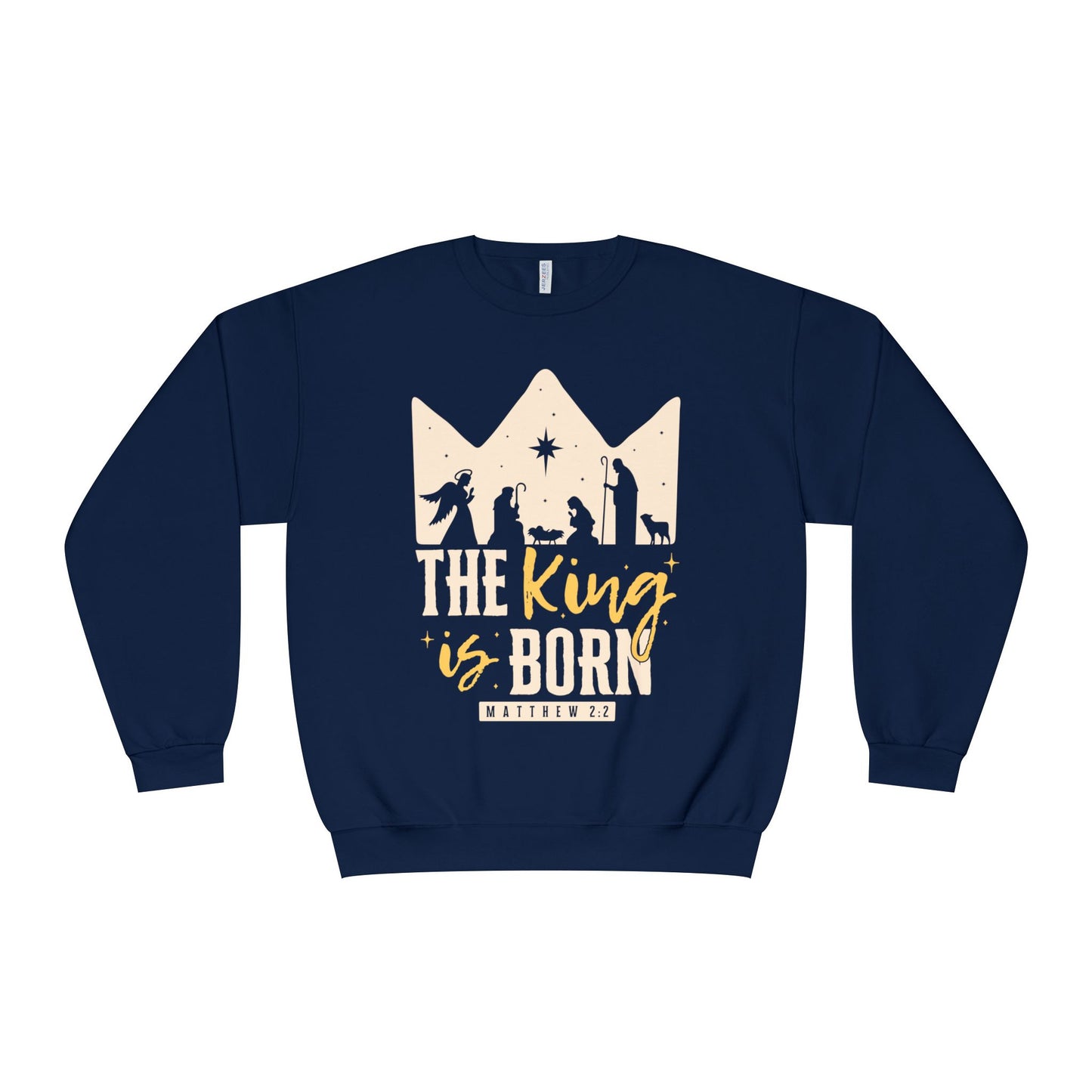 The King Is Born Christmas Tee Shirt (Matthew 2:11)  Holiday Apparel