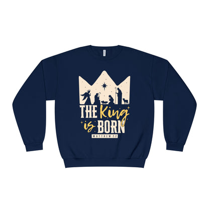 The King Is Born Christmas Tee Shirt (Matthew 2:11)  Holiday Apparel