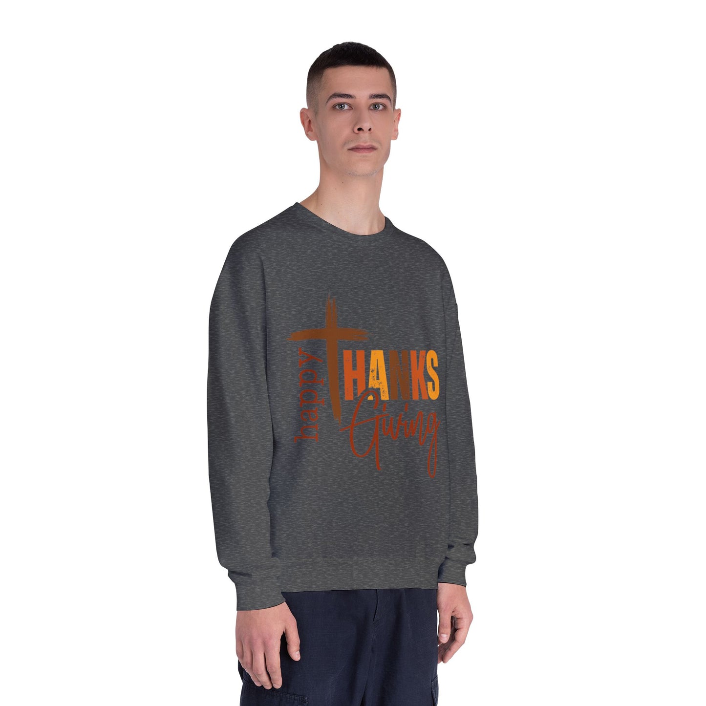 Thanksgiving Crewneck Sweatshirt Happy ThanksGiving Fall Graphic Shirt