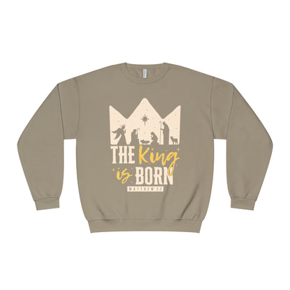 The King Is Born Christmas Tee Shirt (Matthew 2:11)  Holiday Apparel