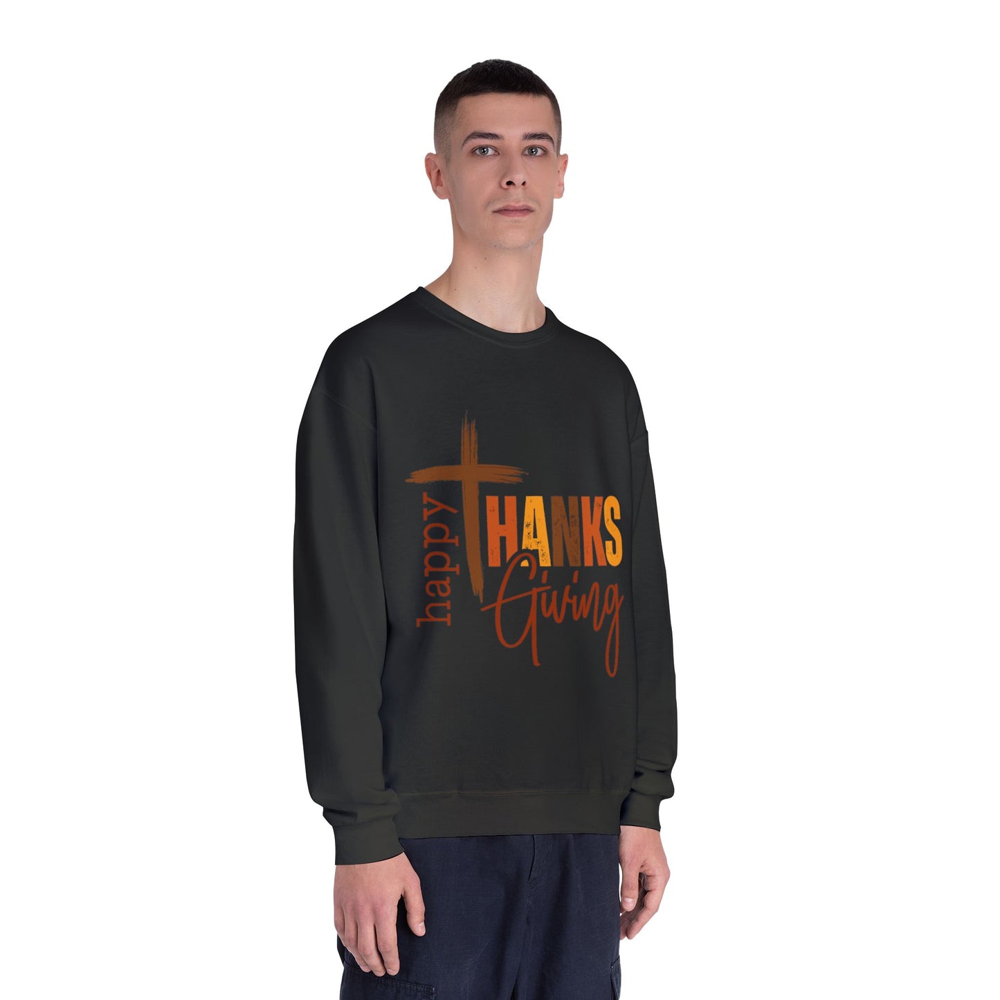 Thanksgiving Crewneck Sweatshirt Happy ThanksGiving Fall Graphic Shirt