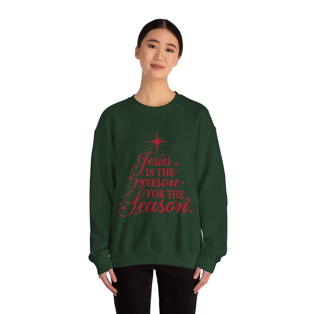 Christmas Sweatshirt — "Jesus Is the Reason for the Season" Crewneck