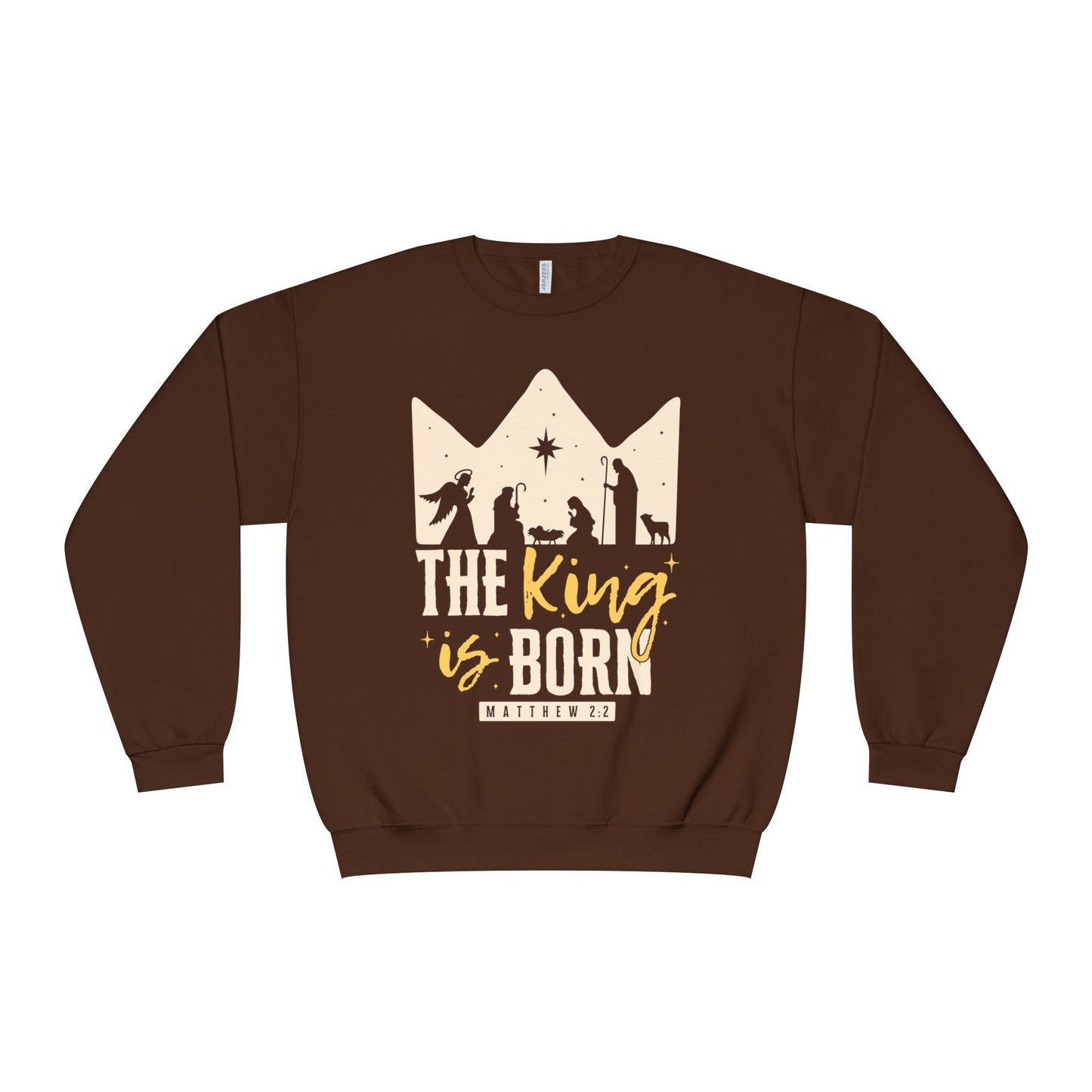 The King Is Born Christmas Tee Shirt (Matthew 2:11)  Holiday Apparel
