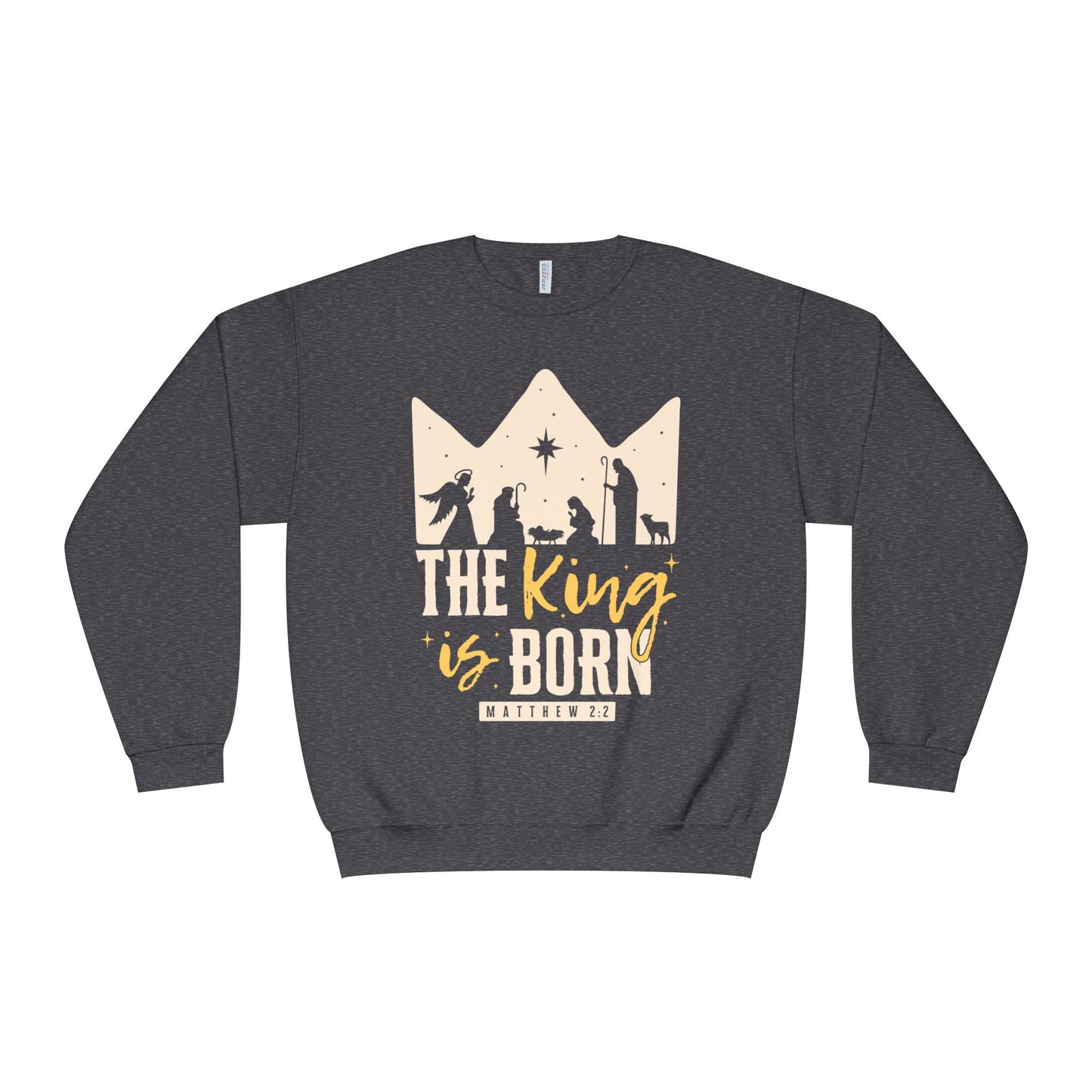 The King Is Born Christmas Tee Shirt (Matthew 2:11)  Holiday Apparel