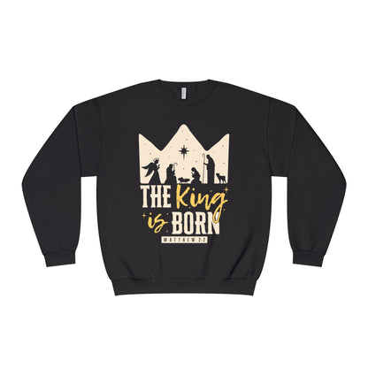 The King Is Born Christmas Tee Shirt (Matthew 2:11)  Holiday Apparel