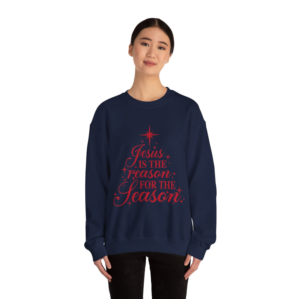 Christmas Sweatshirt — "Jesus Is the Reason for the Season" Crewneck