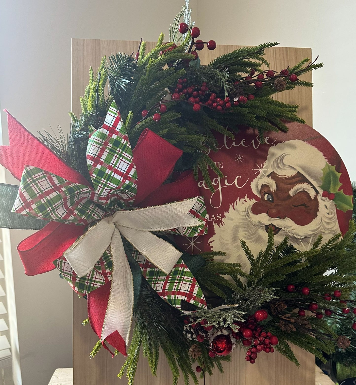 Believe in the Magic Christmas Wreath – Whimsical Holiday Welcome
